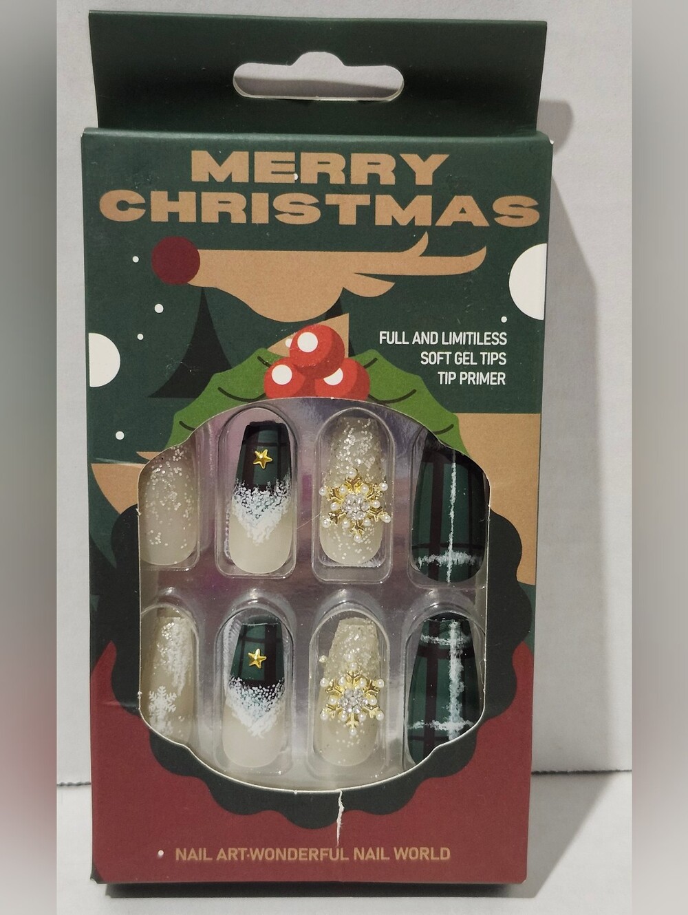 💋5/$25 Merry Christmas Art Nails